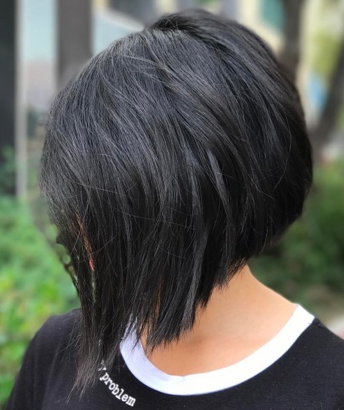 Choppy Angled Bob for Straight Hair