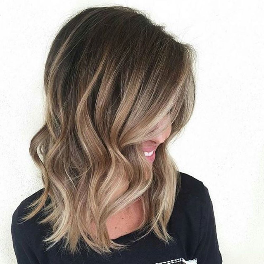 delicate balayage for medium length hair