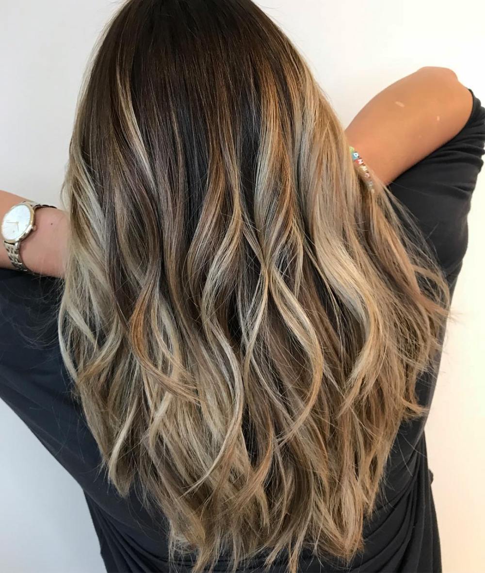 Layered Bronde Balayage Long Hair