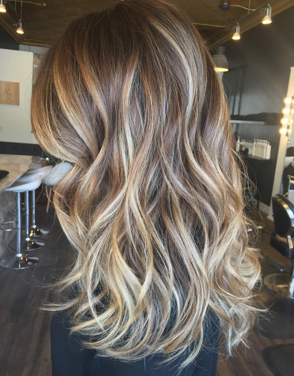 Medium Brown Hair With Blonde Balayage