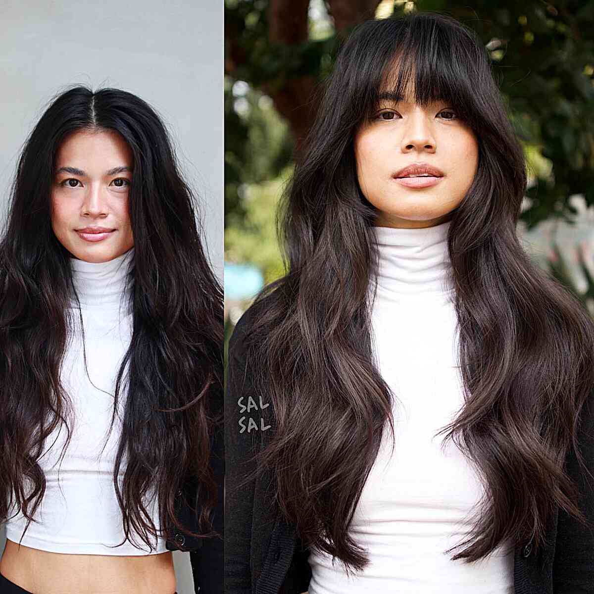 Amazing Thick Long Hair with Wispy Fringe for fine-haired ladies