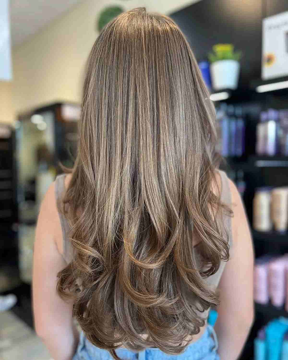 Beautiful Long Feathered Hair