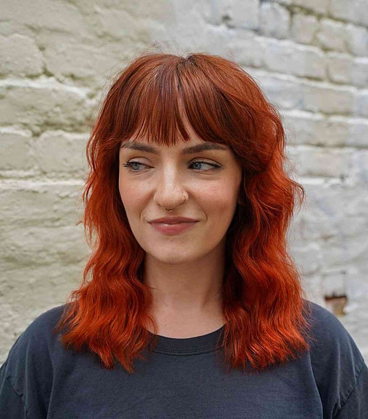 Cool Mid-Length Razor Shag with Choppy Fringe