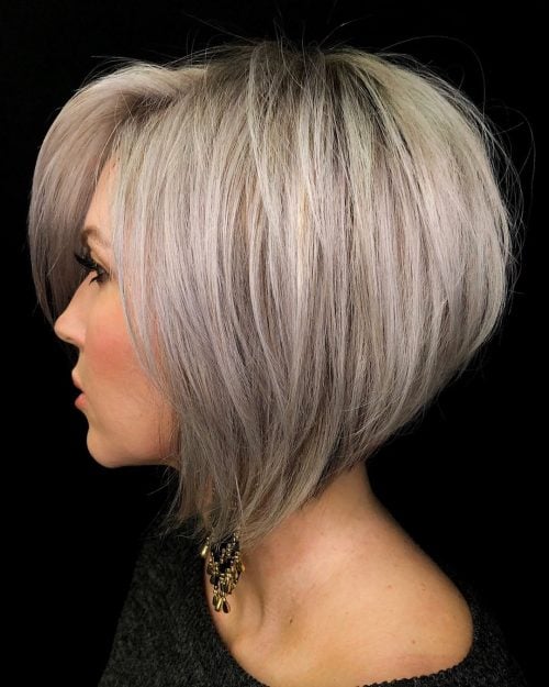 cute inverted layered bob