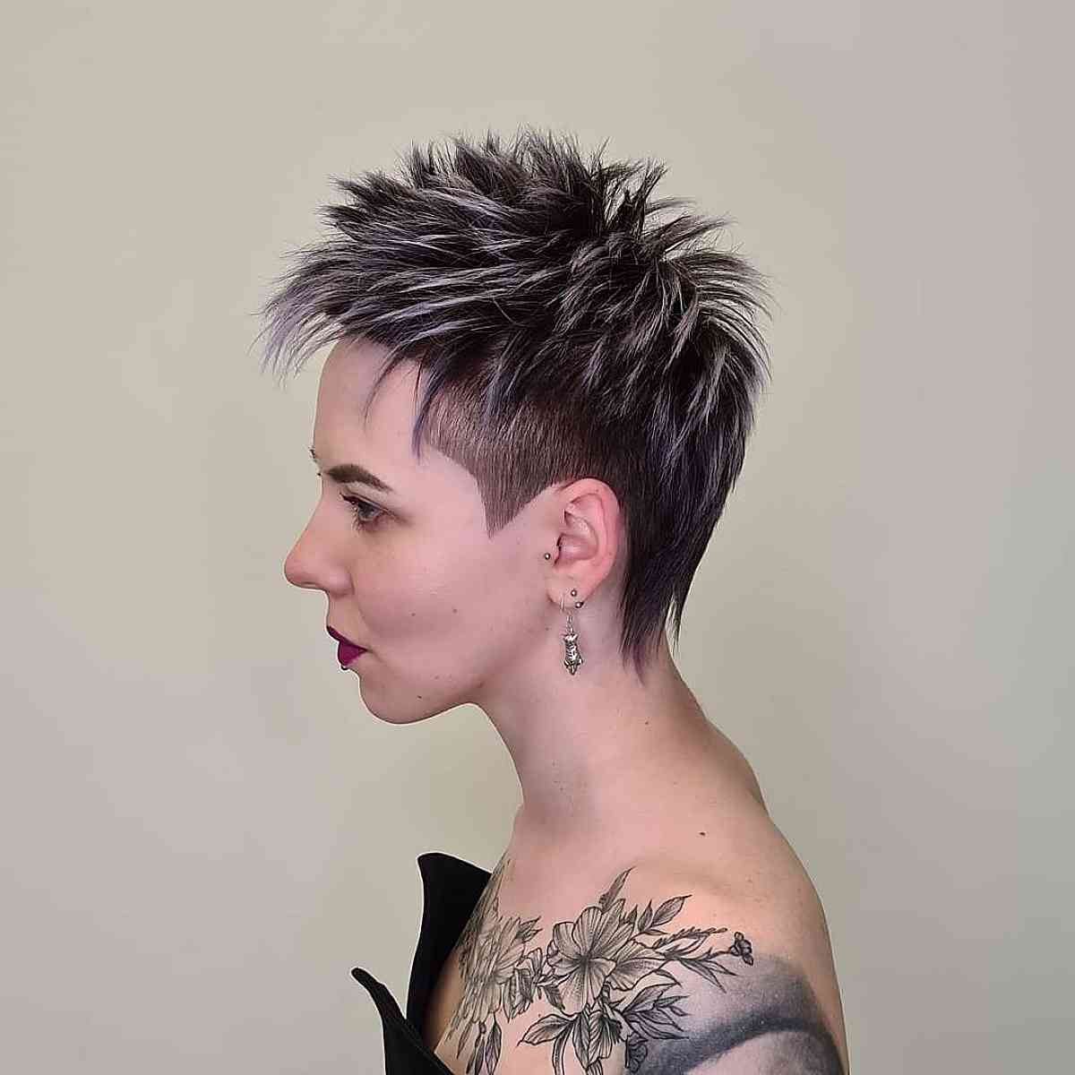 edgy spiky pixie cut