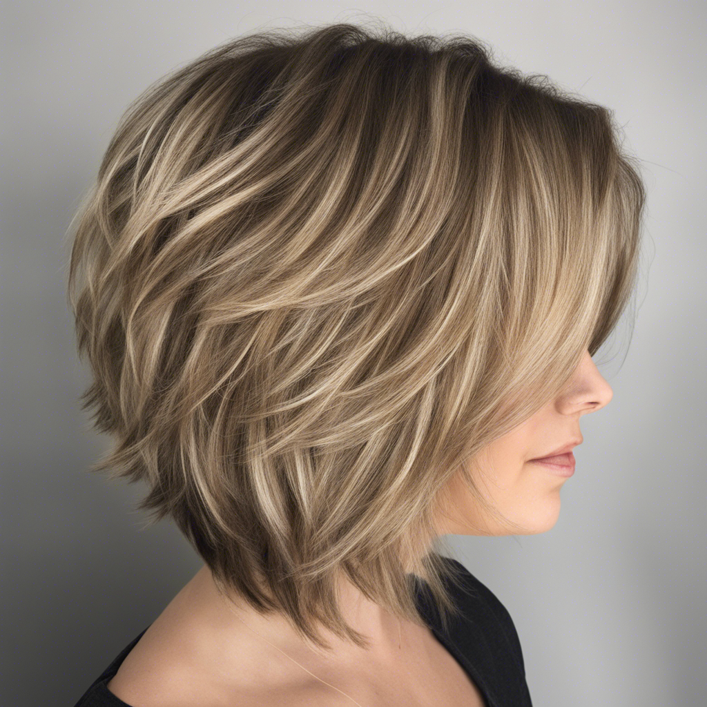 Layered Angled Bob hairstyle