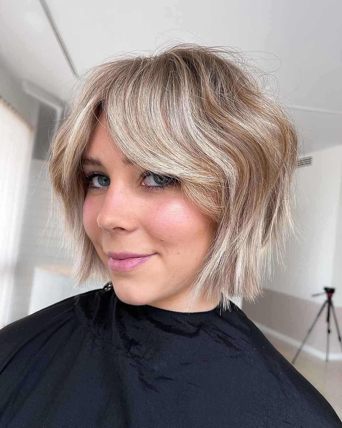 Long Pixie Bob Haircut with Curtain Bangs