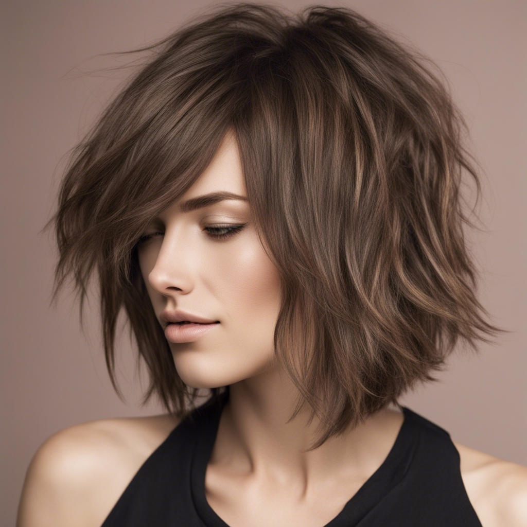 Shaggy Angled Bob hairstyle