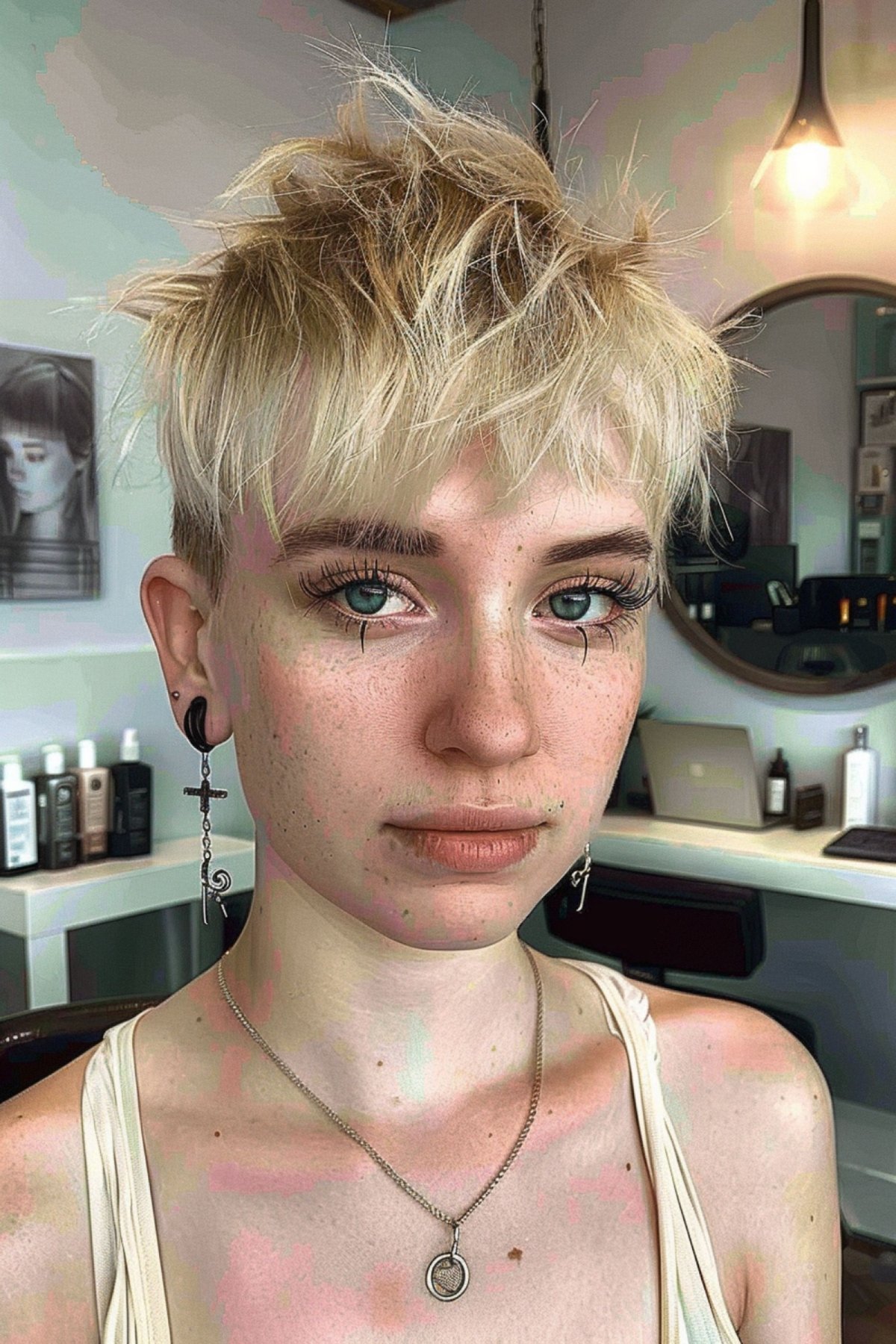 Shaggy Pixie Cut for Edgy Women