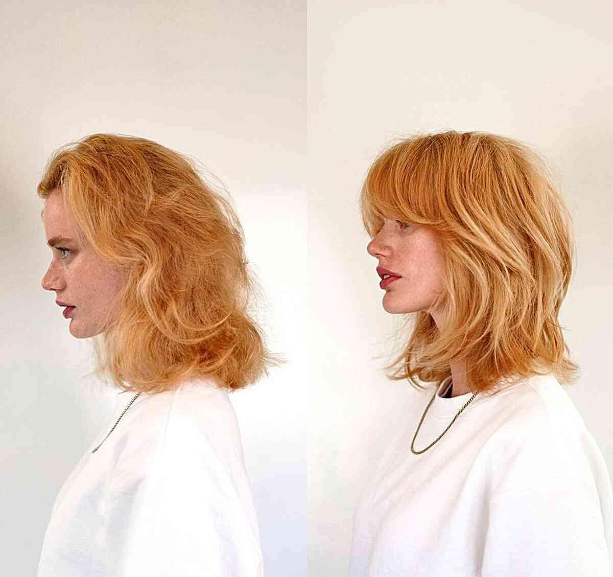 Shoulder-Length 90s Layers on a Bob Cut