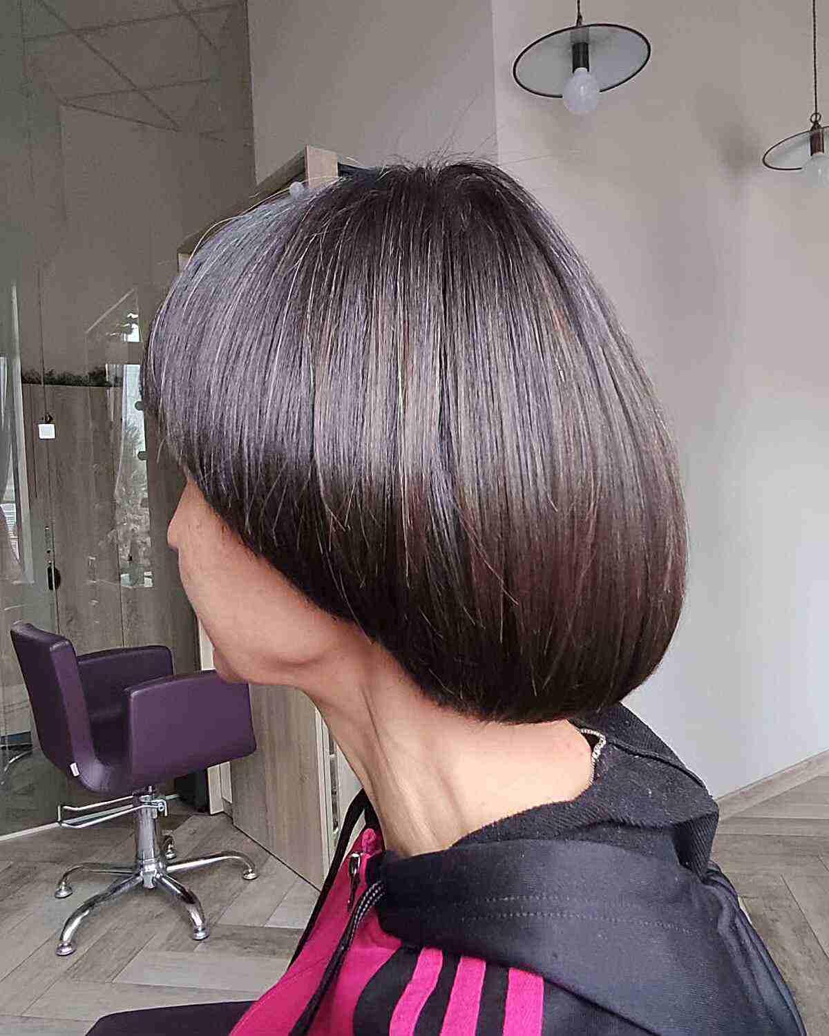 Straight Short Bob with Brunette Tones