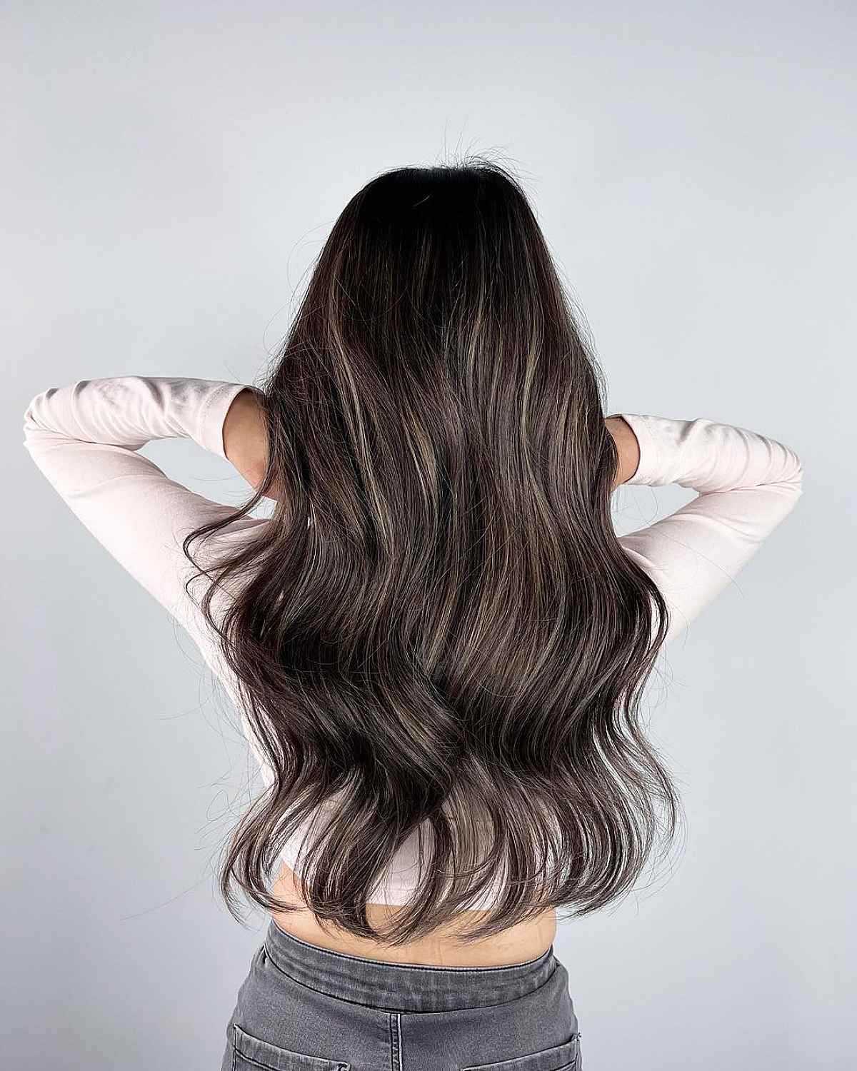 Subtle Cool-Toned Ash Brown Highlights