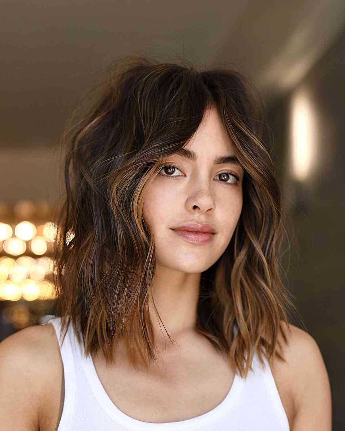 Teasy Highlights on Collarbone Length Hair