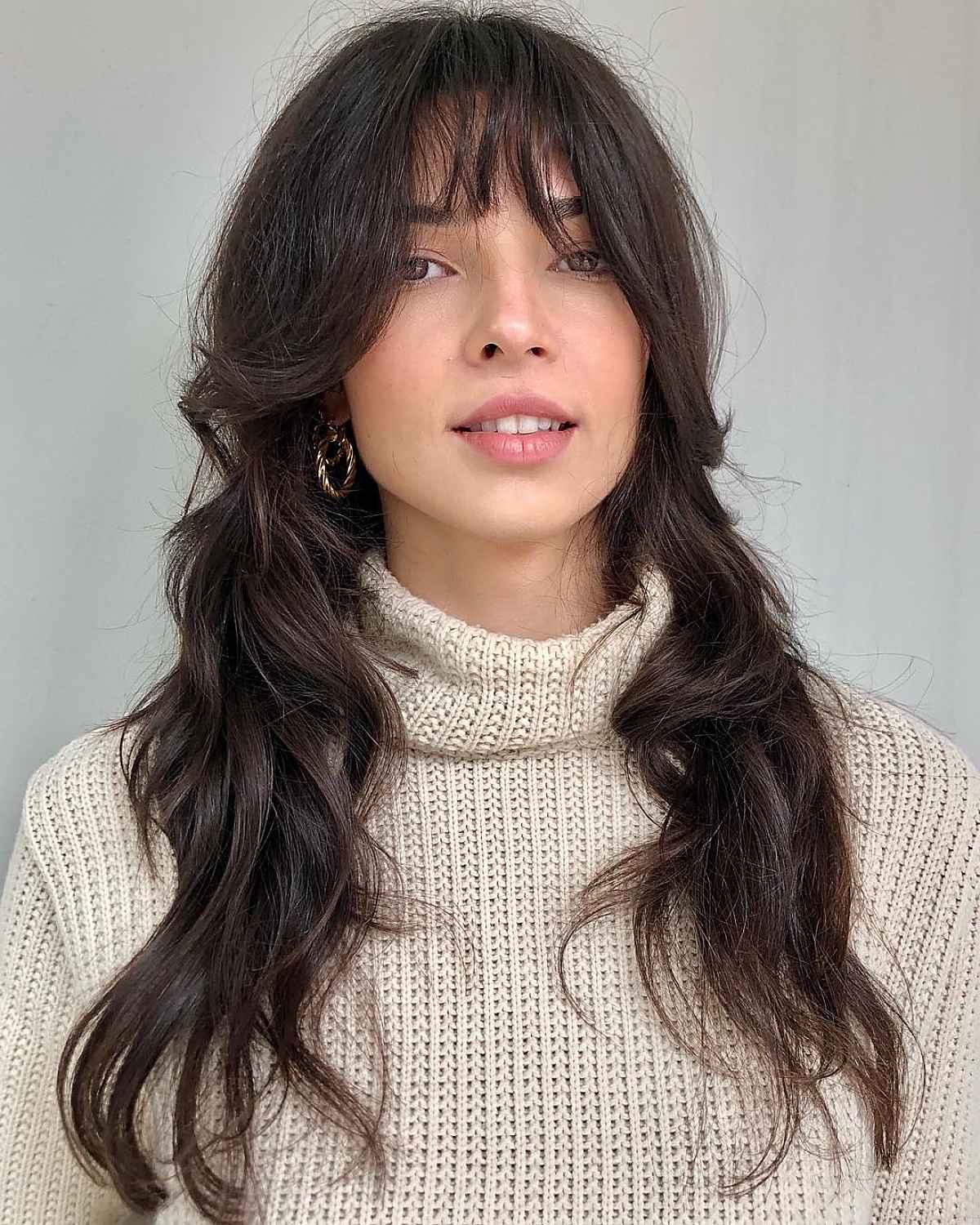 The long layered shag with wispy fringe