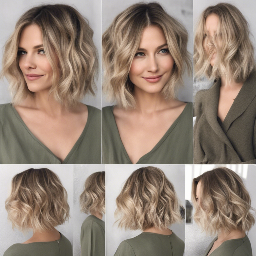 Wavy Angled Bob hairstyle